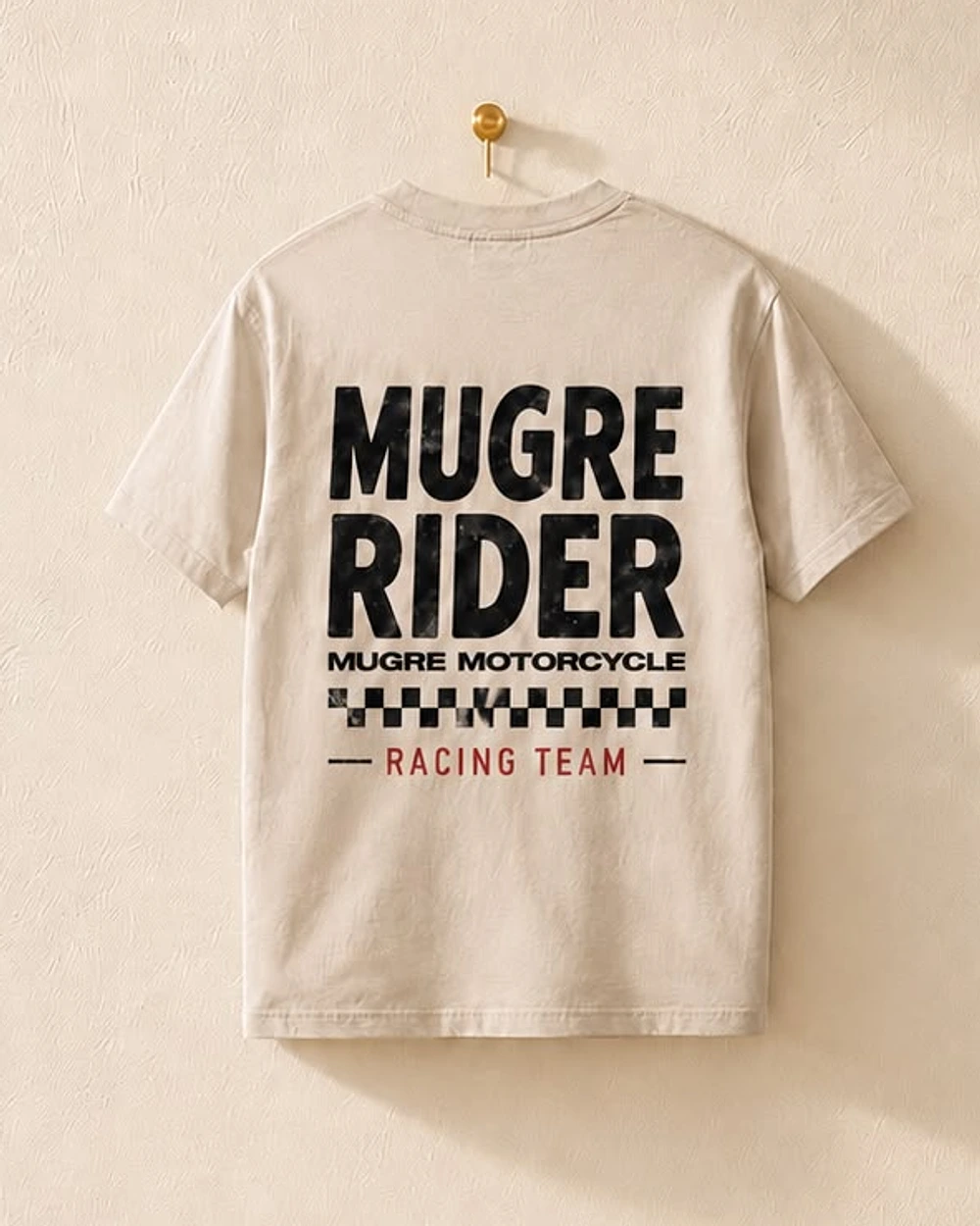 Camiseta RIDER de Mugre Motorcycle, vista trasera